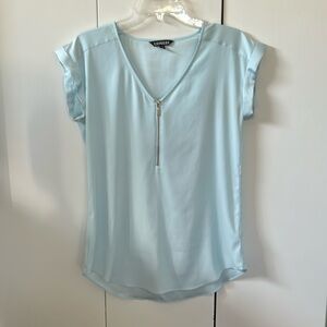 Small blue silky top